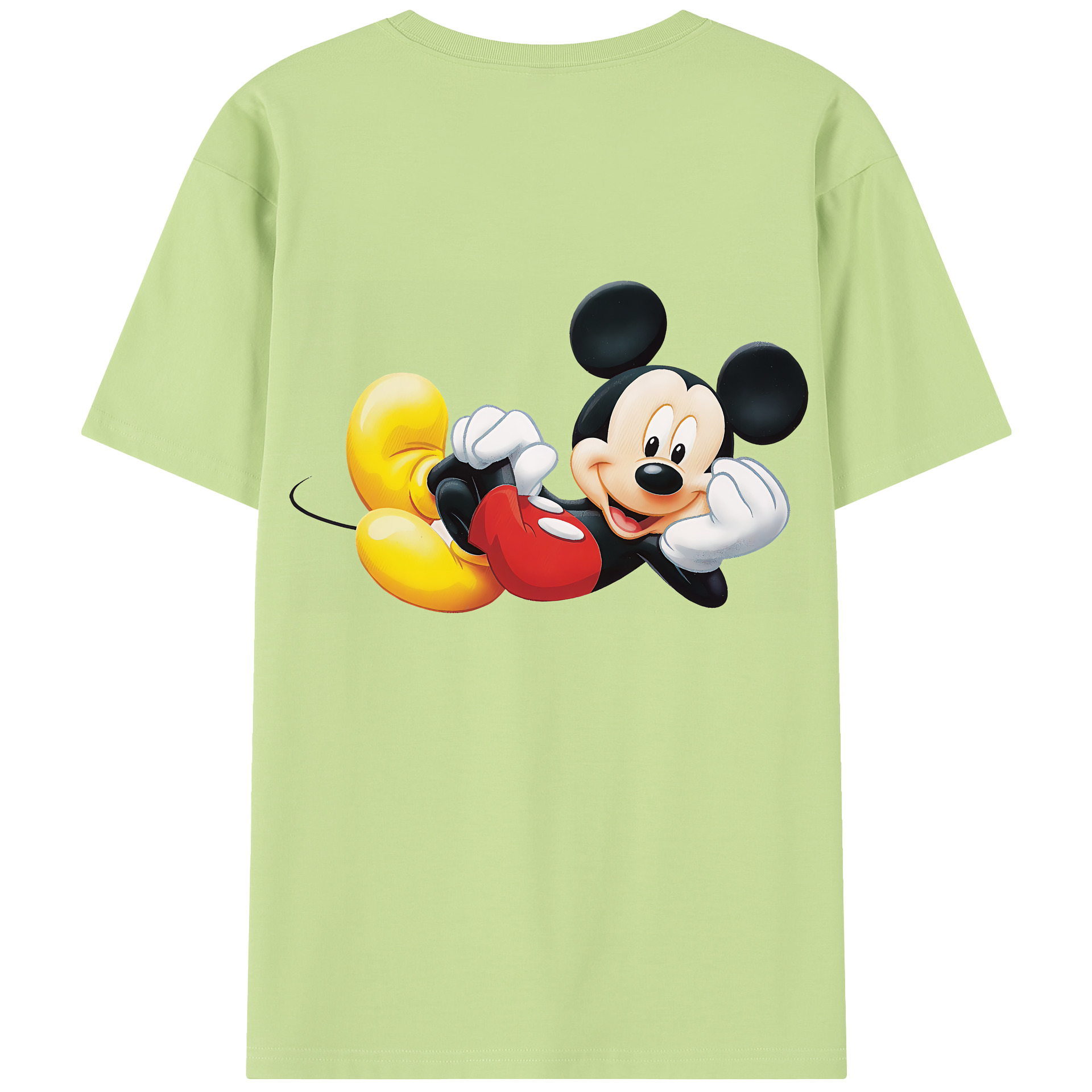 （画像用） ミッキーマウス Mickey Mouse 綿100％半袖Tシャツ（背面プリント）